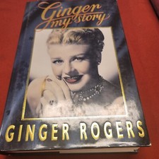 Ginger : My Story by Ginger Rogers (1991, Hardcover) with postcard and flyer picture
