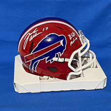 Josh Allen Buffalo Bills 90’s Throwback Mini Helmet signed,inscribed Beckett COA picture