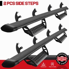 Truck Side Step BCTA For 07-21 Toyota Tundra Crew Max Drop Running Boards BLK picture