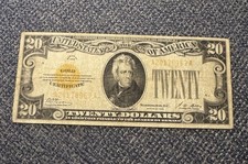 $20 1928 US 💛Gold Certificate💛Note. Fine. #026 picture