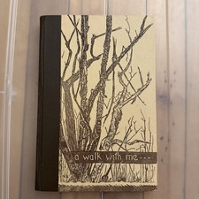 A Walk With Me Gwen Frostic 1958 Hardcover Nature Poetry Art Illustrated Book picture
