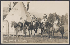1910s-1920s Canada ~ Banff, Alta. ~ Indigenous Stoney Family ~ RPPC ~ B. Harmon picture