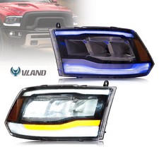 VLAND LED Reflector Headlights For 2009-2018 Dodge RAM 1500 2500 3500 Sequential picture