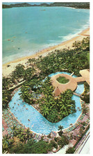 Acapulco Mexico Hotel Royal Largest Swimming Pool Aerial View Vintage Postcard picture