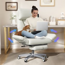 500lbs Big and Tall Office Chair Cross Legged Reclin Wide Seat with Footrest picture