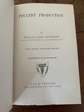 1916 Poultry Production by W.A. Lippincott Illustrated Engravings Antique Book picture