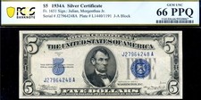 HGR FR.1651 1934A $5 Silver Cert ((Consec# Listed)) PCGS GEM UNC 66PPQ (4248) picture