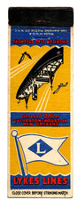 LYKES LINES matchbook matchcover - STEAMSHIP CRUISE - SHIPPING picture