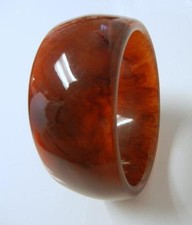Vtg Simulate Turtle Shell Stunning Estate Old Plastic Whide Bangle Bracelet picture