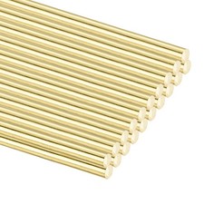 20Pcs H65 Brass Round Rods, 2.5mm OD x 300mm Length Solid Stock Lathe Crafts Bar picture