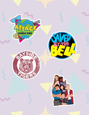 Saved By The Bell Retro 90's TV 4pc Sticker Pack picture