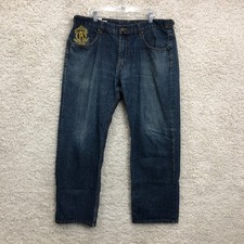 VINTAGE USA Rugby Jeans 40x34 (Fits 40x31) Mens Blue Denim Straight Medium Wash picture