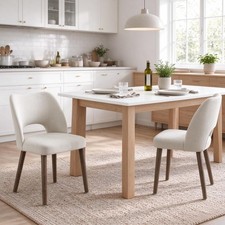 Tool-Free Assembly Dining Chairs Set, Upholstered Chenille Kitchen Chairs picture