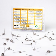 80PCS Torsion Spring Assortment Kit, 20 Sizes 60/90/120/180 Degree Small Torsion picture