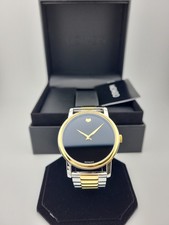 Movado Classic Museum Black Dial Two Tone Swiss Men’s Watch 2100016 ($995 MSRP) picture