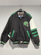Extremely Rare Vintage Jeff Hamilton Jets Jacket, Leather &Wool Bomber size L picture