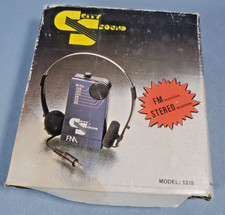 Vintage City Sound FM Stereo Receiver Headphone Set 1318 NOS New Open Box  1980s picture