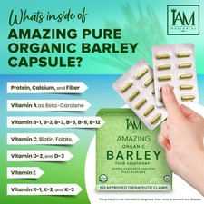 I AM  Amazing Pure Organic Barley Capsule - Expiration 2027 picture