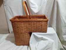 Wooden Woven Stair Step Basket In VERY GOOD unused condition OBO picture