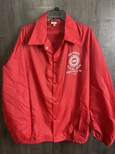 Vintage UAW Union Local 2250 Retiree Jacket Adult 2XL Red Button Snap picture