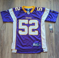 Vintage Chad Greenway Signed Minnesota Vikings #52 Football Jersey Original NFL picture