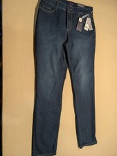 NWT Women's Jeans NYDJ Size 10 Straight Leg Dark Wash Alina Cotton Blend  picture