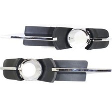Fog Light Trim Set For 2008-2012 Chevy Malibu Left & Right Black and Chrome 2Pc picture