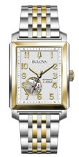 Bulova Men's Sutton Classic Automatic Silver Stainless Steel Watch 33MM 98A308 picture