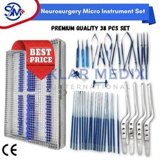 Micro Surgery Instrument Set Neurosurgical Titanium Coated Instrument + Mesh Box picture