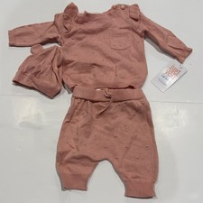 Carter's Just One You Baby Girls' 3pc Sweater Top & Bottom Set - Pink 3M picture