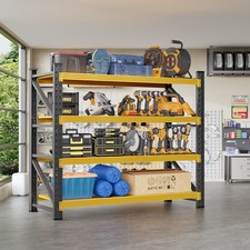 71”W Heavy Duty Metal Garage Shelving,Adjustable Storage Rack for Warehouse Shop picture