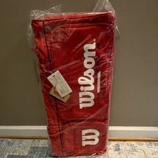 VTG NOS NWT 90s Wilson Tennis Tour Large Duffle Bag Red Block W Logo picture