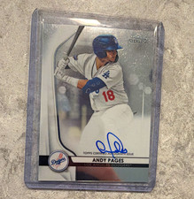 Topps 2020 Bowman Sterling Prospect Autos Andy Pages RC Auto on card  dodgers picture