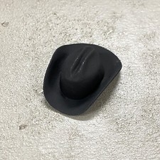 SU-RBH-BLK: 1/12 scale Black Cowboy Fedora Hat for 6