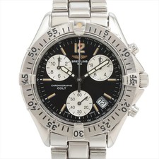 Breitling Colt A53035 SS SS QZ black dial 4 Extra Links picture