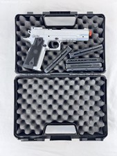 TSD Sports 1911 CO2 Tactical Airsoft Pistol Lot Silver Color - Case & 5 Mags picture