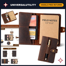 Handmade Distressed Leather Field Notes Cover 3.5x5.5