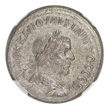 Roman Provincial AD 244-249 BI Tetradrachm Philip I NGC Ancients AU picture