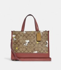 Coach X Peanuts Dempsey Carryall In Signature Canvas With Snoopy Woodstock CE862 picture
