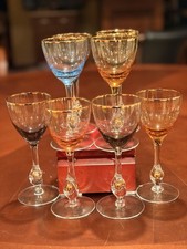 Gorgeous Vintage Jozef Stanik Zlata Zuzana Liqueur Glasses MCM Set Of 8 Czech picture