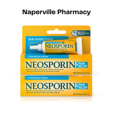 2 Pack Neosporin Maximum Strength Antibiotic Cream Pain Relief 0.5 Oz (14.2g) picture
