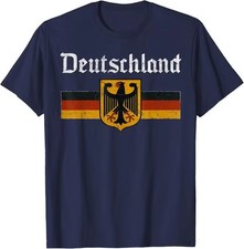 Deutschland Flag Eagle Vintage German Heritage Pride Unisex T-Shirt picture