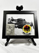 Vintage US Navy VAW-115 Patch & Original Sailor Photo Framed Display picture
