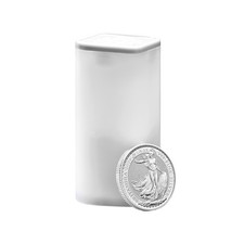 2026 Great Britain Silver Britannia 1/4 oz 50 Pence BU 1 Roll 19 Coin Tube picture