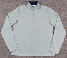 KJUS Shirt Mens 50 Med Blue Ashton Midlayer 1/2 Half Zip Pullover Micro Grid UPF picture