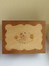 Vintage Italian Inlaid Wood Sorrento Music Jewelry Box  picture