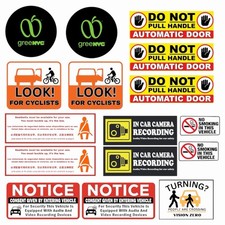 Tlc (uber ,Lyft,Taxi) Approved Vehicle Safety Decals Sticker- 14 Pieces. picture