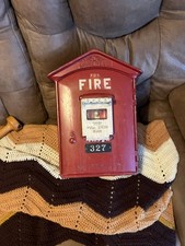 Gamewell Model 327 Fire Alarm Pull Down Hook Box and throwable extinguisher picture
