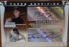 2009 Bowman SterlingBuster Posey and Francisco Cervelli Autographed picture