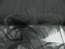 Nylon Tulle Sheer Fabric Black 54 inch wide DD301 picture